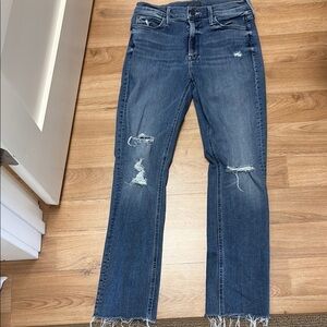 Distressed Blue Jeans